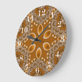 Karamell-Fraktal-Spitzen-Rundclock Große Wanduhr (Winkel)