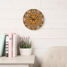 Karamell-Fraktal-Spitzen-Rundclock