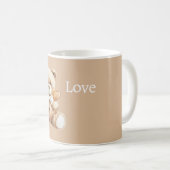 Karamell-Herz-Teddybär Kaffeetasse (VorderseiteRechts)