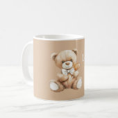 Karamell-Herz-Teddybär Kaffeetasse (Vorderseite Links)