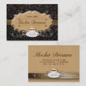 Karamell Kaffee-Visitenkarte-Bohnen'n Latte Visitenkarte (Vorne/Hinten)
