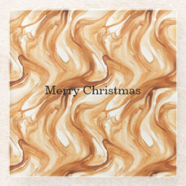 Karamell-Karamell-Bonbon-Swirls Weihnachten Glasuntersetzer