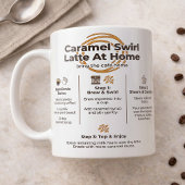 Karamell-Latte-Rezept, Cafe Zu Hause Schritte Kaffeetasse