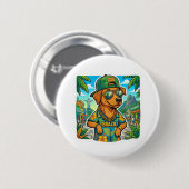 Karamell mit Mütze Button (Vorne & Hinten)