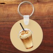 Karamell- und Nuss-Eiskaffee Schlüsselanhänger (Vorderseite)