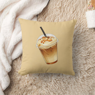Karamell- und Nussspeiseeiskaffee Kissen
