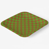 Karamellapfel-Karo-Muster Pappteller (Gewinkelt)