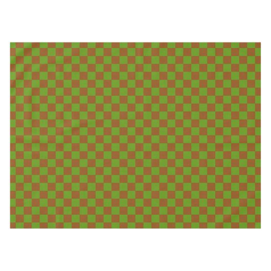 Karamellapfel-Karo-Schachbrettmuster Tischdecke (Vorderseite (Horizontal))