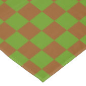 Karamellapfel-Karo-Schachbrettmuster Tischdecke (Schrägansicht)