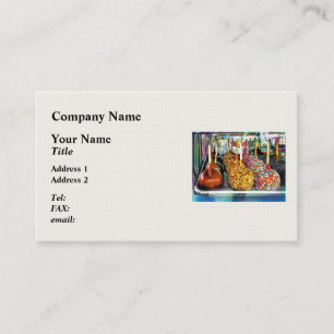 Karamelläpfel mit Sprinklen und Nuts Visitenkarte