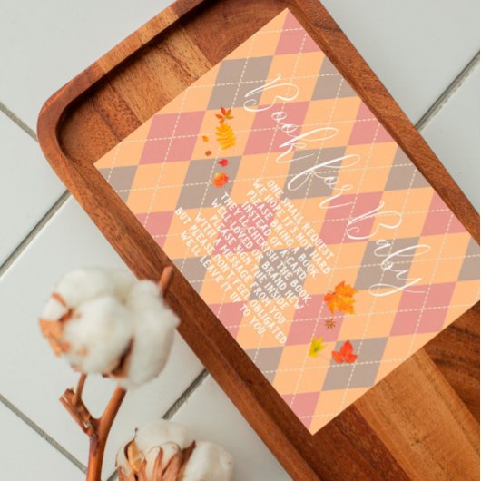 Karamellapplikation - Rotes Buch für Beipackkarte Platzkarte