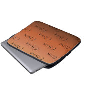 Karamellbrauner Farbverlauf Laptopschutzhülle (Vorne Knopf)