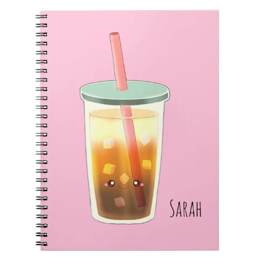 Karamelleis-Kaffee mit cremefarbenem Magnet Notizblock (Vorderseite)