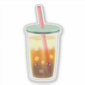 Karamelleis-Kaffee mit Sahnetaum Aufkleber (Vorderseite)