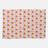 Karamelleis-Kaffee mit Sahnetaum Geschirrtuch (Horizontal)