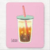 Karamelleis-Kaffee mit Sahnetaum Mousepad (Vorne)