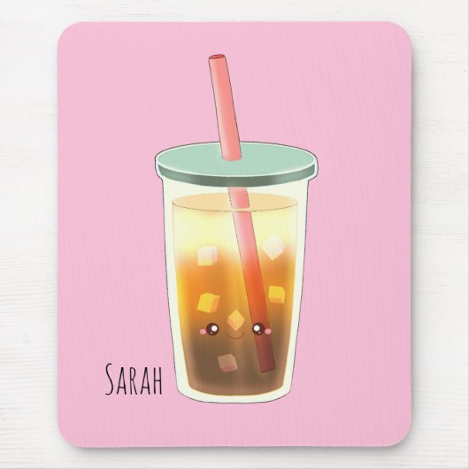 Karamelleis-Kaffee mit Sahnetaum Mousepad (Vorne)