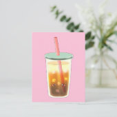 Karamelleis-Kaffee mit Sahnetaum Postkarte (Stehend Vorderseite)