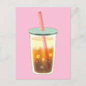 Karamelleis-Kaffee mit Sahnetaum Postkarte (Vorderseite)