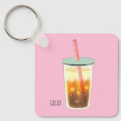 Karamelleis-Kaffee mit Sahnetaum Schlüsselanhänger (Vorderseite)