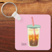 Karamelleis-Kaffee mit Sahnetaum Schlüsselanhänger (Vorderseite)