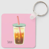 Karamelleis-Kaffee mit Sahnetaum Schlüsselanhänger (Rückseite)