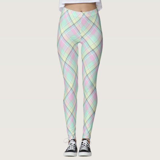 Karamellfarbenmuster geprüft. leggings (Vorderseite)