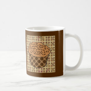 Karamellglasierter Cupcake mit Streuseln Kaffeetasse