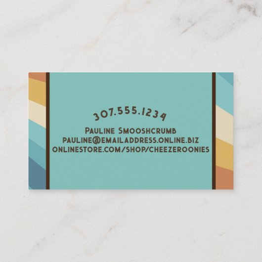 Karamelll Cheesecake Bäckerei Hochzeitsfest Backen Visitenkarte (Rückseite)