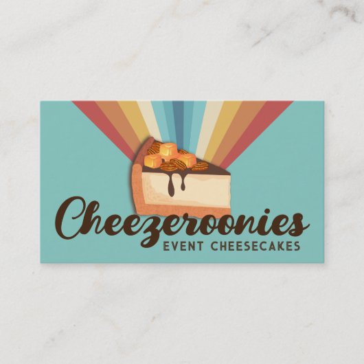 Karamelll Cheesecake Bäckerei Hochzeitsfest Backen Visitenkarte (Vorderseite)