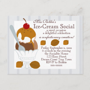 Karamelll-Eiscreme Einladung