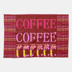 Karamelll-Schokolade-Kaffeedesign Geschirrtuch