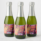 Karaoke 30. Geburtstag Retro Party Schaumweinetikett (Flaschen)