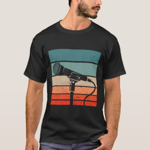 Karaoke Bar Vintages Mikrofon Singing Song Party T-Shirt