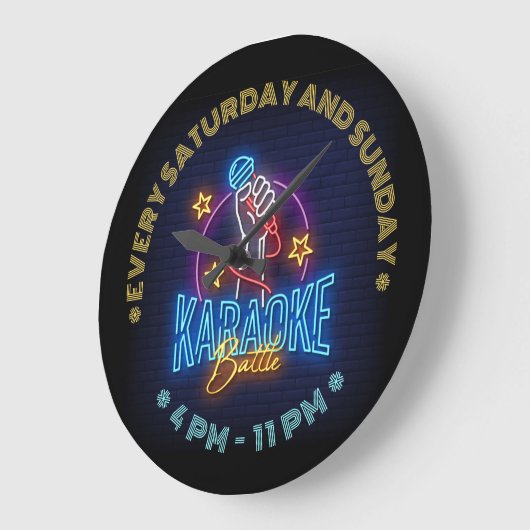 Karaoke Battle Neue Look , benutzerdefiniertes LED Große Wanduhr (Winkel)