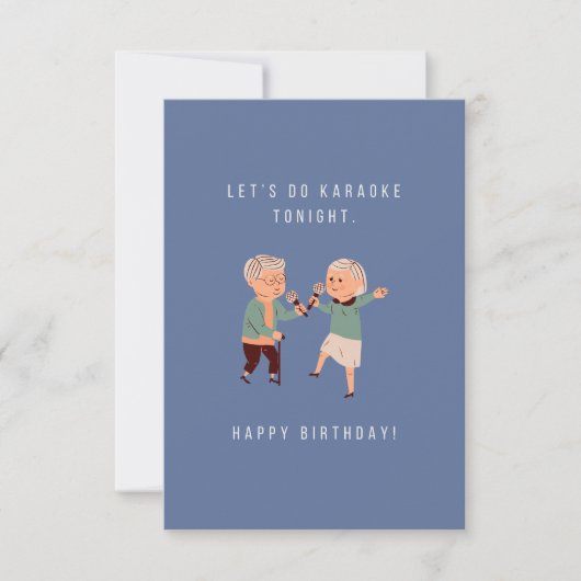 Karaoke Birthday Card (Vorderseite)