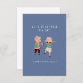 Karaoke Birthday Card (Vorne/Hinten)