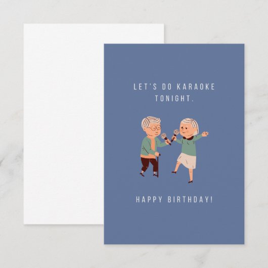 Karaoke Birthday Card (Vorne/Hinten)