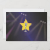 Karaoke Birthday Party Dance Star Foto Einladung (Rückseite)