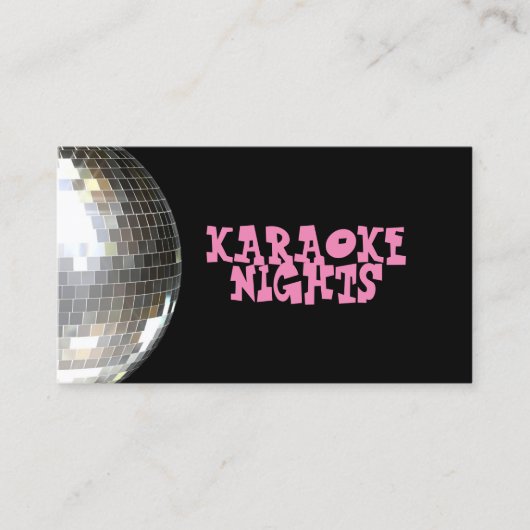 Karaoke Business Card Visitenkarte (Vorderseite)