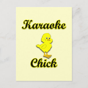 Karaoke Chick Postkarte