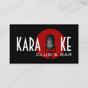 Karaoke Club und Bar-Auführungsunterhaltung Visitenkarte