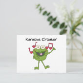 Karaoke Croaker Postkarte (Stehend Vorderseite)