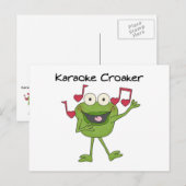 Karaoke Croaker Postkarte (Vorne/Hinten)