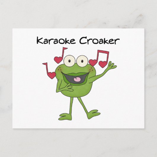 Karaoke Croaker Postkarte (Vorderseite)