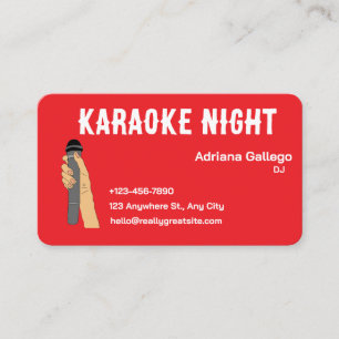 Karaoke dj Visitenkarte (editierbar)