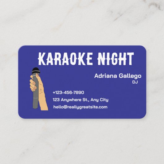 Karaoke dj Visitenkarte (editierbar) (Vorderseite)