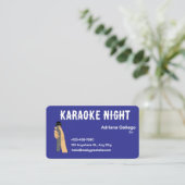 Karaoke dj Visitenkarte (editierbar) (Stehend Vorderseite)
