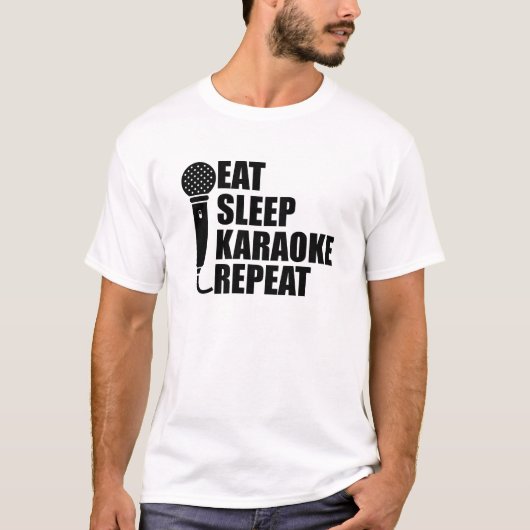 Karaoke - Eat Sleep Karaoke T-Shirt (Vorderseite)