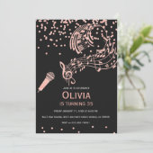 Karaoke Einladung, Karaoke Party einladen Einladung (Stehend Vorderseite)